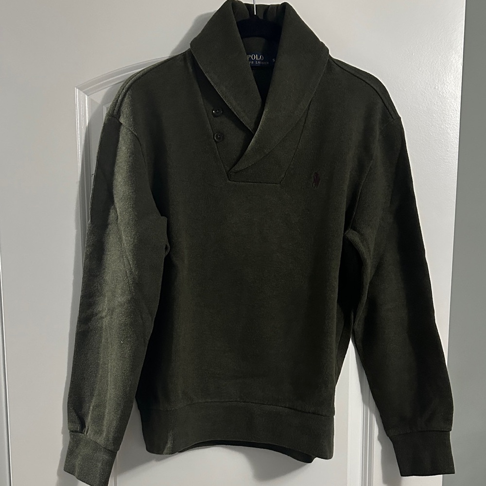 Polo by Ralph Lauren Men's Dark Green Crewneck Sweater